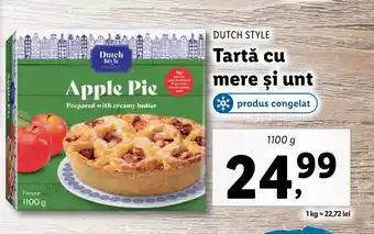 Lidl Dutch style Tartă cu mere și unt 1100g Ofertă