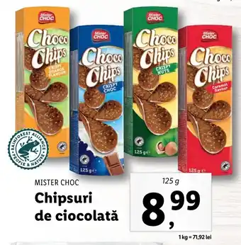 Lidl Mister choc Chipsuri de ciocolată 125g Ofertă
