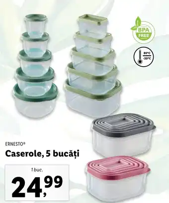 Lidl Ernesto Caserole , 5 bucăți 1 buc Ofertă