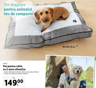 Lidl Zoofari Pat pentru câini, cu 2 zone climatice 1 buc Ofertă