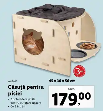 Lidl Zoofari Căsuță pentru pisici 1 buc Ofertă