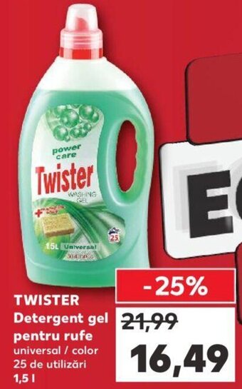 Kaufland Twister Detergent gel pentru rufe 1,5l Ofertă