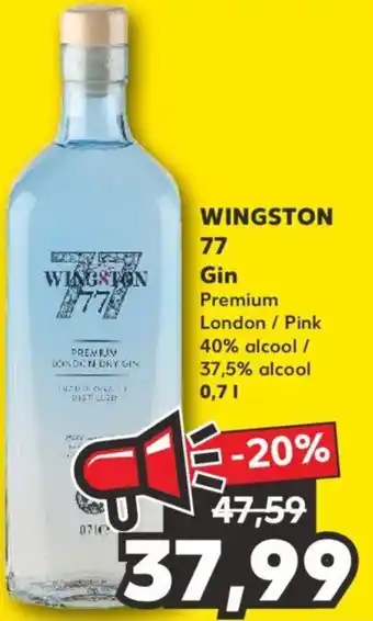 Kaufland Wingston 77 Gin 0,7l Ofertă