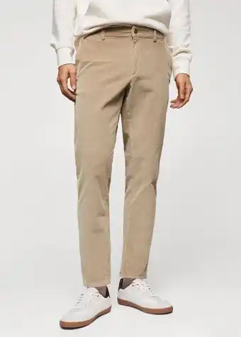 Pantaloni tapered cropped din catifea cord