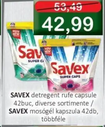 CBA SAVEX detregent rufe capsule 42buc, diverse sortimente Ofertă