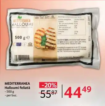 MEDITERRANEA Halloumi feliată 500g