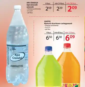 Selgros APA CRAIULUI Apă minerală naturală - per buc. Ofertă
