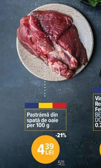 Pastramă din spată de oaie per 100 g