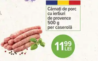 Carrefour Cârnați de porc cu ierburi de provence 500 g Ofertă
