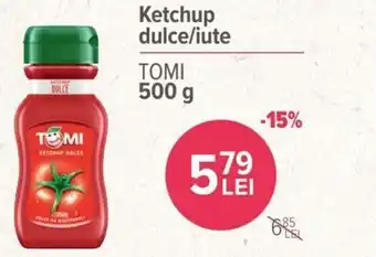 Carrefour Ketchup dulce/iute Tomi 500g Ofertă