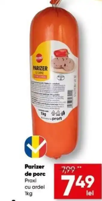 PROFI Proxi Parizer de porc cu ardei 1kg Ofertă