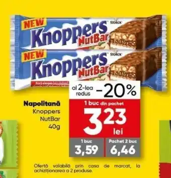 PROFI Knoppers NutBar Napolitană 40g Ofertă