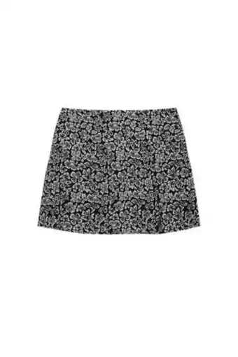 Fustă-pantalon scurtă cu flori