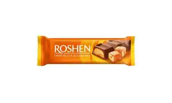 Auchan Baton de ciocolata cu caramel, roshen, 30 g Ofertă