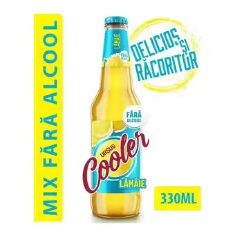 Auchan Bere blonda fara alcool cu aroma de lamaie ursus cooler, 0.33 l Ofertă