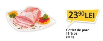 Supeco Cotlet de porc fără os per kg Ofertă