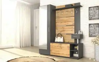 Cuier antracit mat + stejar votan