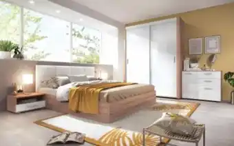 Mobila Videnov Set dormitor 160/200 stejar sonoma + alb lucios Ofertă
