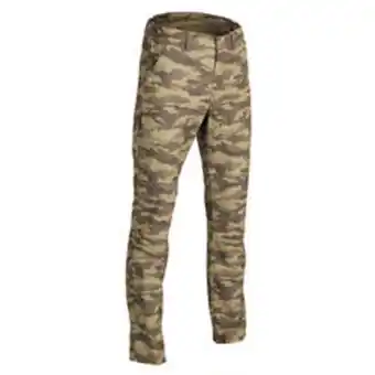 Pantalon 100 ușor camuflaj island verde bărbați