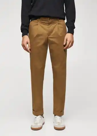 MANGO Pantaloni chino cu pense Ofertă