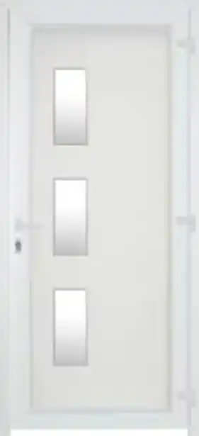Usa de exterior pentru casa, pvc alb, cu geam, stanga, 205 x 88 cm • fortia kilifi
