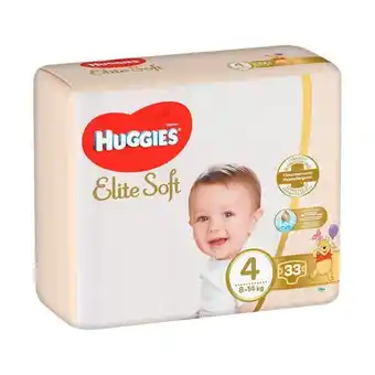 Scutece huggies elite soft jumbo jr, marimea 4, 8-14 kg, 33 buc