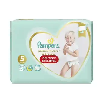 Auchan Scutece chilotel pampers premium care pants marimea 5, 12-17 kg, 34 de bucati Ofertă