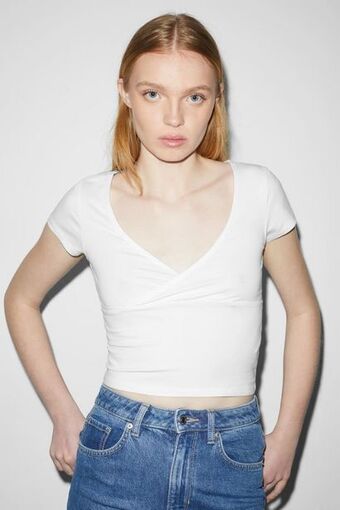 Clockhouse - tricou crop