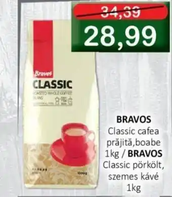 CBA BRAVOS Classic cafea prăjită, boabe 1kg Ofertă