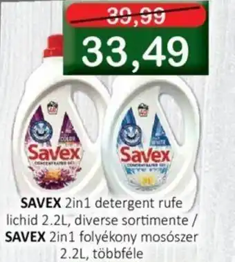 CBA SAVEX 2in1 detergent rufe lichid 2.2L Ofertă