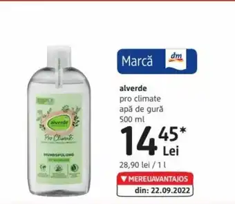 DM alverde pro climate apă de gură 500 ml Ofertă