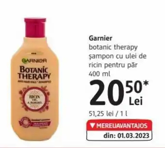 Garnier botanic therapy şampon cu ulei de ricin pentru păr 400 ml