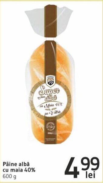 Pâine albă cu maia 40% 600 g