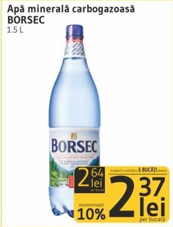 Supeco Apă minerală carbogazoasă BORSEC 1.5 L Ofertă