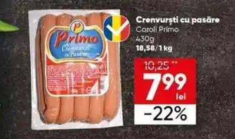 PROFI Caroli Primo Crenvurşti cu pasăre 430g Ofertă