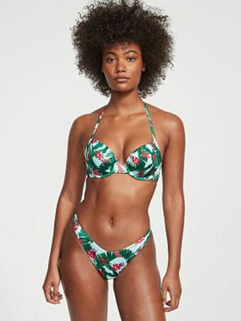 Mix-and-match ruched sexy tee push-up bikini top