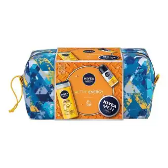 Auchan Set pentru cadou nivea men active energy: crema hidratanta, gel de dus si deodorant roll-on Ofertă
