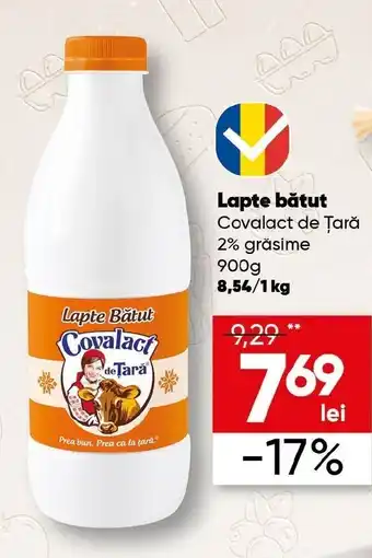 PROFI Lapte bătut Covalact de Țară 2% grăsime 900g Ofertă