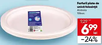 Farfurii plate de unică folosinţă Alabala 10buc.