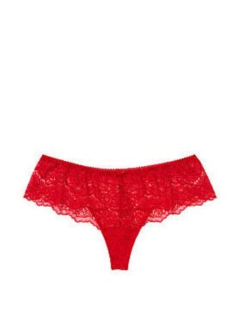 Lace hipster thong panty