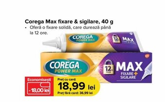 Corega Max fixare & sigilare, 40 g