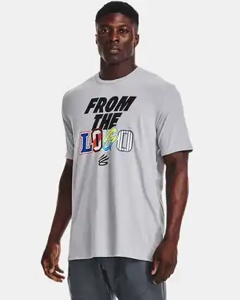 Men's curry from the logo short sleeve