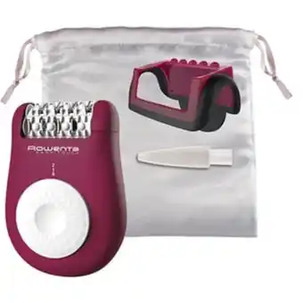 Epilator rowenta ep1120f0, 24 pensete, 2 viteze, 3 accesorii, easy touch, retea, roz