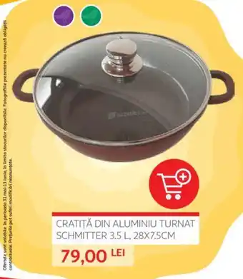 CRATIȚĂ DIN ALUMINIU TURNAT SCHMITTER 3.5 L, 28X7.5CM