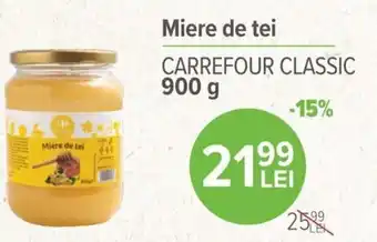 Carrefour Miere de tei CARREFOUR CLASSIC 900 g Ofertă