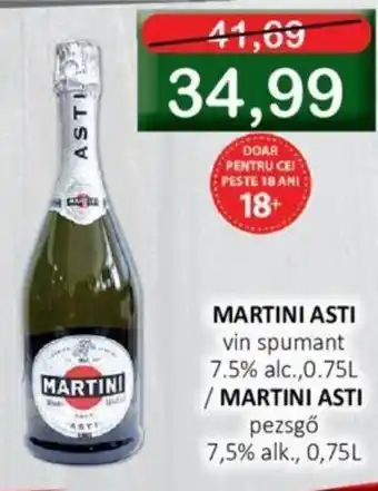 MARTINI ASTI vin spumant 7.5% alc.,0.75L / MARTINI ASTI pezsgő