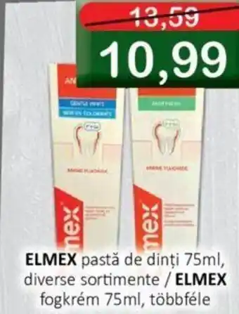 ELMEX pastă de dinți 75ml, diverse sortimente / ELMEX fogkrém 75ml, többféle