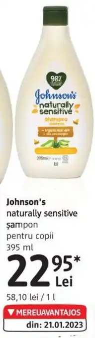 DM Johnson's naturally sensitive şampon pentru copii 395ml Ofertă
