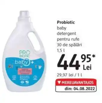 Probiotic baby detergent pentru rufe 30 de spălări 1.5L