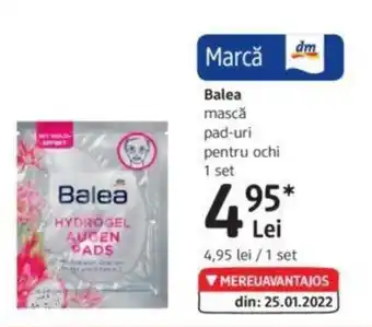 DM Balea mască pad-uri pentru ochi 1 set Ofertă